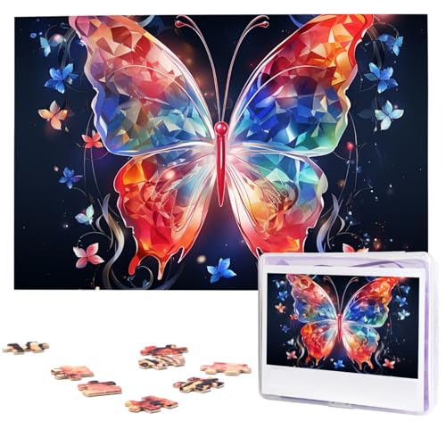 1000-teiliges Puzzle für Erwachsene, anspruchsvolle Puzzles, personalisiertes Holzpuzzle, Musik, Schmetterling, Fotos, Puzzles für Geburtstag, Weihnachten, 74,9 x 50 cm 1000-teiliges Puzzle für Erwachsene, anspruchsvolle Puzzles, personalisiertes Holzpuzzle, Musik, Schmetterling, Fotos, Puzzles für Geburtstag, Weihnachten, 74,9 x 50 cm von QMNEHJ