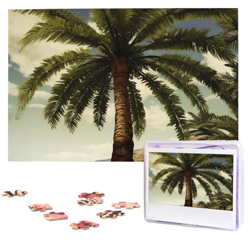 1000-teiliges Puzzle für Erwachsene, anspruchsvolle Puzzles, personalisiertes Holzpuzzle, Palme, tropische Fotos, Puzzles für Geburtstag, Weihnachten, 74,9 x 50 cm 1000-teiliges Puzzle für Erwachsene, anspruchsvolle Puzzles, personalisiertes Holzpuzzle, Palme, tropische Fotos, Puzzles für Geburtstag, Weihnachten, 74,9 x 50 cm von QMNEHJ