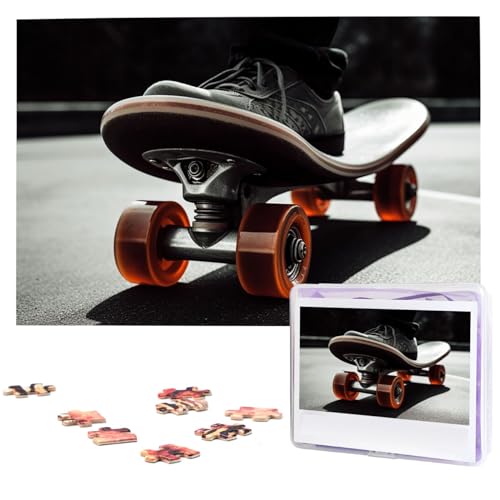 1000-teiliges Puzzle für Erwachsene, anspruchsvolle Puzzles, personalisiertes Holzpuzzle, Skateboard, Rad-Fotos, Puzzles für Geburtstag, Weihnachten, 74,9 x 50 cm 1000-teiliges Puzzle für Erwachsene, anspruchsvolle Puzzles, personalisiertes Holzpuzzle, Skateboard, Rad-Fotos, Puzzles für Geburtstag, Weihnachten, 74,9 x 50 cm von QMNEHJ