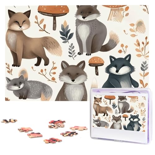 1000-teiliges Puzzle für Erwachsene, anspruchsvolle Puzzles, personalisiertes Holzpuzzle, Wald, Waschbär, Tiere, Fotos, Puzzles für Geburtstag, Weihnachten, 74,9 x 50 cm 1000-teiliges Puzzle für Erwachsene, anspruchsvolle Puzzles, personalisiertes Holzpuzzle, Wald, Waschbär, Tiere, Fotos, Puzzles für Geburtstag, Weihnachten, 74,9 x 50 cm von QMNEHJ