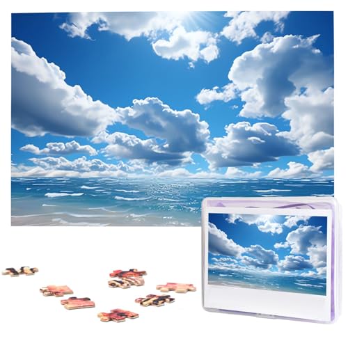 1000-teiliges Puzzle für Erwachsene, anspruchsvolle Puzzles, personalisiertes Holzpuzzle, blaue Fotos, Puzzles für Geburtstag, Weihnachten, 74,9 x 50 cm 1000-teiliges Puzzle für Erwachsene, anspruchsvolle Puzzles, personalisiertes Holzpuzzle, blaue Fotos, Puzzles für Geburtstag, Weihnachten, 74,9 x 50 cm von QMNEHJ