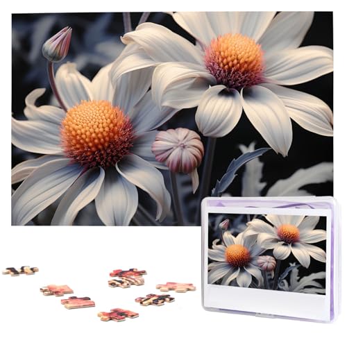 1000-teiliges Puzzle für Erwachsene, anspruchsvolle Puzzles, personalisiertes Holzpuzzle, moderne Blumenmalerei, Fotos, Puzzles für Geburtstag, Weihnachten, 74,9 x 50 cm 1000-teiliges Puzzle für Erwachsene, anspruchsvolle Puzzles, personalisiertes Holzpuzzle, moderne Blumenmalerei, Fotos, Puzzles für Geburtstag, Weihnachten, 74,9 x 50 cm von QMNEHJ