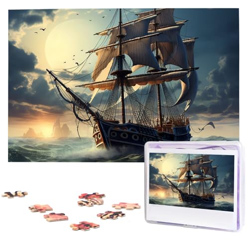 1000-teiliges Puzzle für Erwachsene, anspruchsvolle Puzzles, personalisiertes Holzpuzzle, nautisches Segelboot, Fotos, Puzzles für Geburtstag, Weihnachten, 74,9 x 50 cm 1000-teiliges Puzzle für Erwachsene, anspruchsvolle Puzzles, personalisiertes Holzpuzzle, nautisches Segelboot, Fotos, Puzzles für Geburtstag, Weihnachten, 74,9 x 50 cm von QMNEHJ