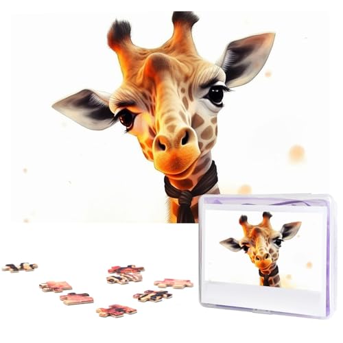 1000-teiliges Puzzle für Erwachsene, anspruchsvolle Puzzles, personalisiertes Holzpuzzle, niedliche Giraffen-Fotos, Puzzles für Geburtstag, Weihnachten, 74,9 x 50 cm 1000-teiliges Puzzle für Erwachsene, anspruchsvolle Puzzles, personalisiertes Holzpuzzle, niedliche Giraffen-Fotos, Puzzles für Geburtstag, Weihnachten, 74,9 x 50 cm von QMNEHJ