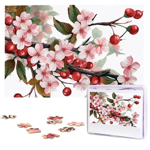1000-teiliges Puzzle für Erwachsene, anspruchsvolle Puzzles, personalisiertes Holzpuzzle, realistische Kirschblumen, Fotos, Puzzles für Geburtstag, Weihnachten, 74,9 x 50 cm 1000-teiliges Puzzle für Erwachsene, anspruchsvolle Puzzles, personalisiertes Holzpuzzle, realistische Kirschblumen, Fotos, Puzzles für Geburtstag, Weihnachten, 74,9 x 50 cm von QMNEHJ