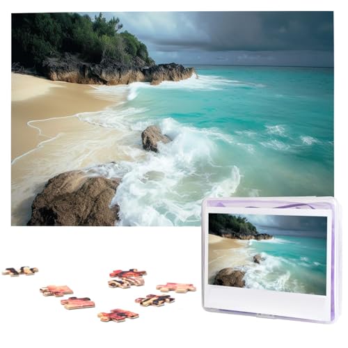 1000-teiliges Puzzle für Erwachsene, anspruchsvolle Puzzles, personalisiertes Holzpuzzle, ruhige Küstenfotos, Puzzles für Geburtstag, Weihnachten, 74,9 x 50 cm 1000-teiliges Puzzle für Erwachsene, anspruchsvolle Puzzles, personalisiertes Holzpuzzle, ruhige Küstenfotos, Puzzles für Geburtstag, Weihnachten, 74,9 x 50 cm von QMNEHJ