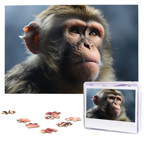 1000-teiliges Puzzle für Erwachsene, herausfordernde Puzzles, personalisiertes Holzpuzzle, Affenfotos, Puzzles für Geburtstag, Weihnachten, 74,9 x 50 cm 1000-teiliges Puzzle für Erwachsene, herausfordernde Puzzles, personalisiertes Holzpuzzle, Affenfotos, Puzzles für Geburtstag, Weihnachten, 74,9 x 50 cm von QMNEHJ