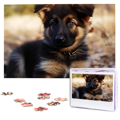 1000-teiliges Puzzle für Erwachsene, herausfordernde Puzzles, personalisiertes Holzpuzzle, Deutscher Schäferhund, Welpe, Fotos, Puzzles für Geburtstag, Weihnachten, 74,9 x 50 cm 1000-teiliges Puzzle für Erwachsene, herausfordernde Puzzles, personalisiertes Holzpuzzle, Deutscher Schäferhund, Welpe, Fotos, Puzzles für Geburtstag, Weihnachten, 74,9 x 50 cm von QMNEHJ
