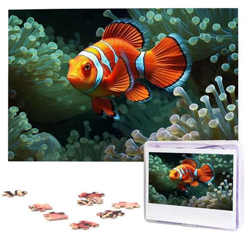 1000-teiliges Puzzle für Erwachsene, herausfordernde Puzzles, personalisiertes Holzpuzzle, Fischhintergrund, Fotos, Puzzles für Geburtstag, Weihnachten, 74,9 x 50 cm 1000-teiliges Puzzle für Erwachsene, herausfordernde Puzzles, personalisiertes Holzpuzzle, Fischhintergrund, Fotos, Puzzles für Geburtstag, Weihnachten, 74,9 x 50 cm von QMNEHJ