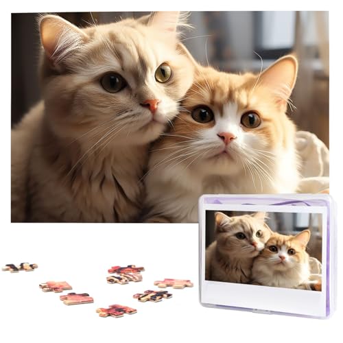 1000-teiliges Puzzle für Erwachsene, herausfordernde Puzzles, personalisiertes Holzpuzzle, Liebhaber, Katzenfotos, Puzzles für Geburtstag, Weihnachten, 74,9 x 50 cm 1000-teiliges Puzzle für Erwachsene, herausfordernde Puzzles, personalisiertes Holzpuzzle, Liebhaber, Katzenfotos, Puzzles für Geburtstag, Weihnachten, 74,9 x 50 cm von QMNEHJ