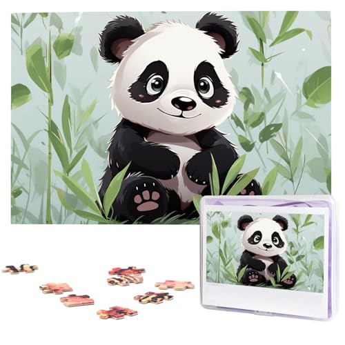 1000-teiliges Puzzle für Erwachsene, herausfordernde Puzzles, personalisiertes Holzpuzzle, Panda-Fotos, Puzzles für Geburtstag, Weihnachten, 74,9 x 50 cm 1000-teiliges Puzzle für Erwachsene, herausfordernde Puzzles, personalisiertes Holzpuzzle, Panda-Fotos, Puzzles für Geburtstag, Weihnachten, 74,9 x 50 cm von QMNEHJ