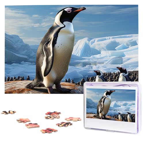 1000-teiliges Puzzle für Erwachsene, herausfordernde Puzzles, personalisiertes Holzpuzzle, Pinguin-Druck, Fotos, Puzzles für Geburtstag, Weihnachten, 74,9 x 50 cm 1000-teiliges Puzzle für Erwachsene, herausfordernde Puzzles, personalisiertes Holzpuzzle, Pinguin-Druck, Fotos, Puzzles für Geburtstag, Weihnachten, 74,9 x 50 cm von QMNEHJ