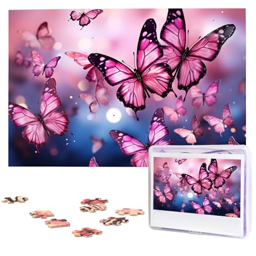 1000-teiliges Puzzle für Erwachsene, herausfordernde Puzzles, personalisiertes Holzpuzzle, Schmetterlinge, Fotos, Puzzles für Geburtstag, Weihnachten, 74,9 x 50 cm 1000-teiliges Puzzle für Erwachsene, herausfordernde Puzzles, personalisiertes Holzpuzzle, Schmetterlinge, Fotos, Puzzles für Geburtstag, Weihnachten, 74,9 x 50 cm von QMNEHJ