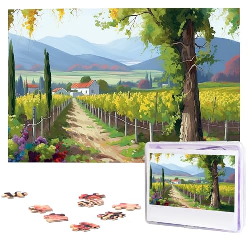 1000-teiliges Puzzle für Erwachsene, herausfordernde Puzzles, personalisiertes Holzpuzzle, Weinberg-Fotos, Puzzles für Geburtstag, Weihnachten, 74,9 x 50 cm 1000-teiliges Puzzle für Erwachsene, herausfordernde Puzzles, personalisiertes Holzpuzzle, Weinberg-Fotos, Puzzles für Geburtstag, Weihnachten, 74,9 x 50 cm von QMNEHJ