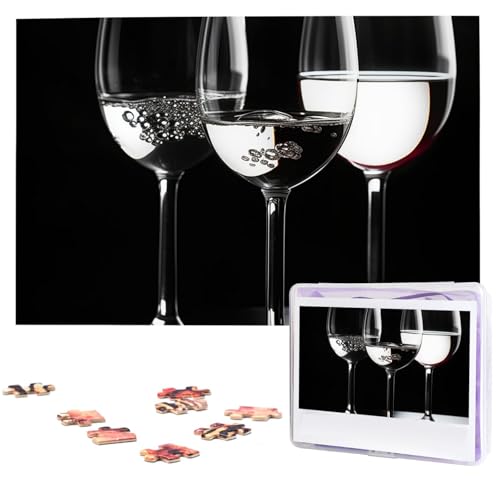 1000-teiliges Puzzle für Erwachsene, herausfordernde Puzzles, personalisiertes Holzpuzzle, Weingläser, Fotos, Puzzles für Geburtstag, Weihnachten, 74,9 x 50 cm 1000-teiliges Puzzle für Erwachsene, herausfordernde Puzzles, personalisiertes Holzpuzzle, Weingläser, Fotos, Puzzles für Geburtstag, Weihnachten, 74,9 x 50 cm von QMNEHJ