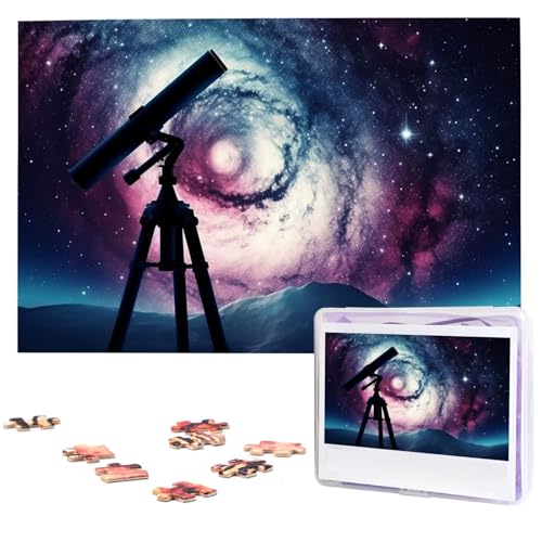 1000-teiliges Puzzle für Erwachsene, herausfordernde Puzzles, personalisiertes Holzpuzzle, Weltraum-Galaxie mit Teleskop-Fotos, Puzzles für Geburtstag, Weihnachten, 74,9 x 50 cm 1000-teiliges Puzzle für Erwachsene, herausfordernde Puzzles, personalisiertes Holzpuzzle, Weltraum-Galaxie mit Teleskop-Fotos, Puzzles für Geburtstag, Weihnachten, 74,9 x 50 cm von QMNEHJ