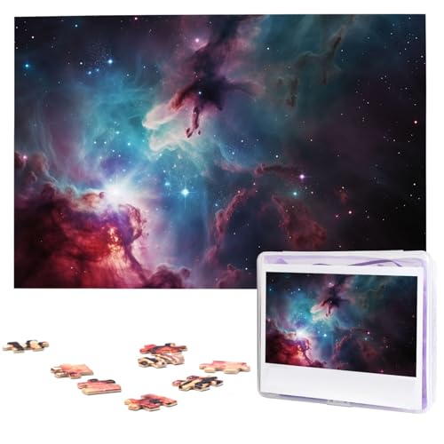 1000-teiliges Puzzle für Erwachsene, herausfordernde Puzzles, personalisiertes Holzpuzzle, Weltraumnebel mit Cluster-Fotos, Puzzles für Geburtstag, Weihnachten, 74,9 x 50 cm 1000-teiliges Puzzle für Erwachsene, herausfordernde Puzzles, personalisiertes Holzpuzzle, Weltraumnebel mit Cluster-Fotos, Puzzles für Geburtstag, Weihnachten, 74,9 x 50 cm von QMNEHJ