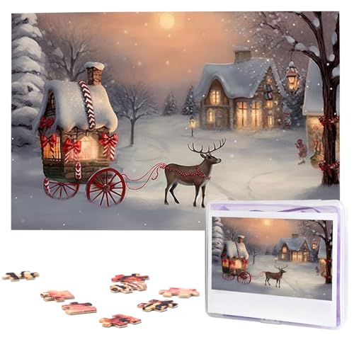 1000-teiliges Puzzle für Erwachsene, herausfordernde Puzzles, personalisiertes Holzpuzzle, Winter, Weihnachten, Fotos, Puzzles für Geburtstag, Weihnachten, 74,9 x 50 cm 1000-teiliges Puzzle für Erwachsene, herausfordernde Puzzles, personalisiertes Holzpuzzle, Winter, Weihnachten, Fotos, Puzzles für Geburtstag, Weihnachten, 74,9 x 50 cm von QMNEHJ