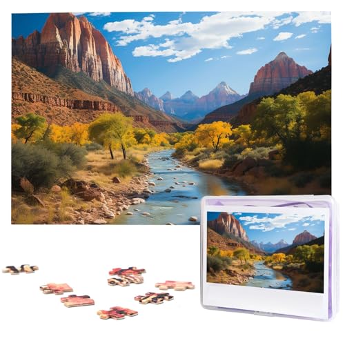 1000-teiliges Puzzle für Erwachsene, herausfordernde Puzzles, personalisiertes Holzpuzzle, Zion-Nationalpark-Fotos, Puzzles für Geburtstag, Weihnachten, 74,9 x 50 cm 1000-teiliges Puzzle für Erwachsene, herausfordernde Puzzles, personalisiertes Holzpuzzle, Zion-Nationalpark-Fotos, Puzzles für Geburtstag, Weihnachten, 74,9 x 50 cm von QMNEHJ
