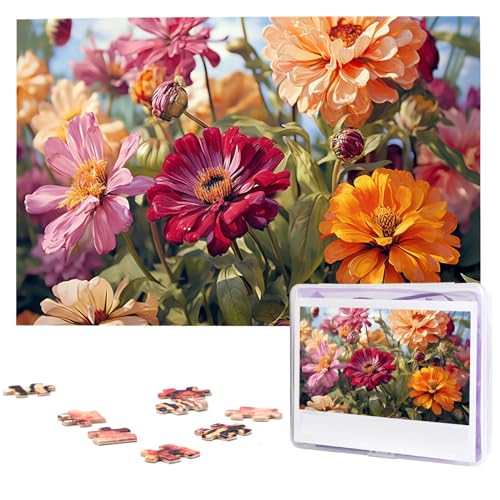 1000-teiliges Puzzle für Erwachsene, herausfordernde Puzzles, personalisiertes Holzpuzzle, bunte Frühlings- und Sommerblumenfotos, Puzzles für Geburtstag, Weihnachten, 74,9 x 50 cm 1000-teiliges Puzzle für Erwachsene, herausfordernde Puzzles, personalisiertes Holzpuzzle, bunte Frühlings- und Sommerblumenfotos, Puzzles für Geburtstag, Weihnachten, 74,9 x 50 cm von QMNEHJ