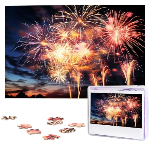 1000-teiliges Puzzle für Erwachsene, herausfordernde Puzzles, personalisiertes Holzpuzzle, schönes Feuerwerk, Fotos, Puzzles für Geburtstag, Weihnachten, 74,9 x 50 cm 1000-teiliges Puzzle für Erwachsene, herausfordernde Puzzles, personalisiertes Holzpuzzle, schönes Feuerwerk, Fotos, Puzzles für Geburtstag, Weihnachten, 74,9 x 50 cm von QMNEHJ