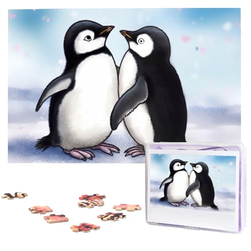 1000-teiliges Puzzle für Erwachsene, herausfordernde Puzzles, personalisiertes Holzpuzzle "I Love Penguins", Fotos, Puzzles für Geburtstag, Weihnachten, 74,9 x 50 cm 1000-teiliges Puzzle für Erwachsene, herausfordernde Puzzles, personalisiertes Holzpuzzle "I Love Penguins", Fotos, Puzzles für Geburtstag, Weihnachten, 74,9 x 50 cm von QMNEHJ