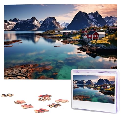 1000-teiliges Puzzle für Erwachsene, herausfordernde Puzzles, personalisiertes Holzpuzzle Norwegeninseln, Fotos, Puzzles für Geburtstag, Weihnachten, 74,9 x 50 cm 1000-teiliges Puzzle für Erwachsene, herausfordernde Puzzles, personalisiertes Holzpuzzle Norwegeninseln, Fotos, Puzzles für Geburtstag, Weihnachten, 74,9 x 50 cm von QMNEHJ