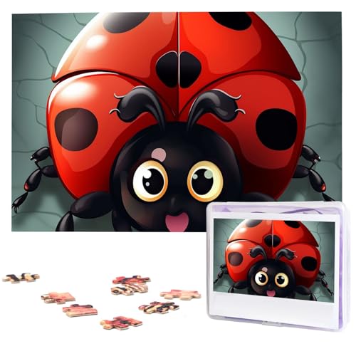 1000-teiliges Puzzle für Erwachsene, herausforderndes Puzzle für Spielabende, Holzpuzzle, Cartoon-Marienkäfer, personalisierbar, Holzpuzzle für Familie, Bilderpuzzle, fertige Größe 74,9 x 50 cm 1000-teiliges Puzzle für Erwachsene, herausforderndes Puzzle für Spielabende, Holzpuzzle, Cartoon-Marienkäfer, personalisierbar, Holzpuzzle für Familie, Bilderpuzzle, fertige Größe 74,9 x 50 cm von QMNKLET
