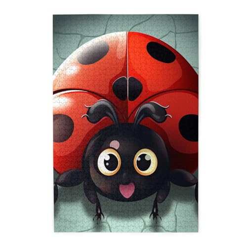 1000-teiliges Puzzle für Erwachsene, herausforderndes Puzzle für Spielabende, Holzpuzzle, Cartoon-Marienkäfer, personalisierbar, Holzpuzzle für Familie, Bilderpuzzle, fertige Größe 74,9 x 50 cm 1000-teiliges Puzzle für Erwachsene, herausforderndes Puzzle für Spielabende, Holzpuzzle, Cartoon-Marienkäfer, personalisierbar, Holzpuzzle für Familie, Bilderpuzzle, fertige Größe 74,9 x 50 cm von QMNKLET