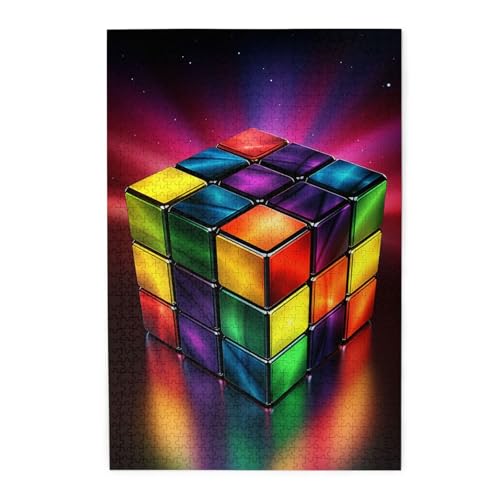 1000-teiliges Puzzle für Erwachsene, herausforderndes Puzzle für Spielabende, Holzpuzzle, Zauberwürfel, personalisierbar, Holzpuzzle für Familie, Bilderpuzzle, fertige Größe 74,9 x 50 cm 1000-teiliges Puzzle für Erwachsene, herausforderndes Puzzle für Spielabende, Holzpuzzle, Zauberwürfel, personalisierbar, Holzpuzzle für Familie, Bilderpuzzle, fertige Größe 74,9 x 50 cm von QMNKLET