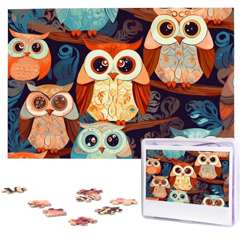 1000-teiliges Puzzle für Erwachsene, herausforderndes Puzzle für Spieleabende, Holzpuzzle, Anime-Eule, personalisiertes Holzpuzzle für Familie, Bilderpuzzle, fertige Größe 74,9 x 50 cm 1000-teiliges Puzzle für Erwachsene, herausforderndes Puzzle für Spieleabende, Holzpuzzle, Anime-Eule, personalisiertes Holzpuzzle für Familie, Bilderpuzzle, fertige Größe 74,9 x 50 cm von QMNKLET