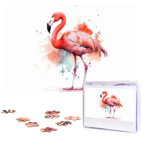 1000-teiliges Puzzle für Erwachsene, herausforderndes Puzzle für Spieleabende, Holzpuzzle, Aquarell, Flamingo, personalisierbar, Holzpuzzle für Familie, Bilderpuzzle, fertige Größe 74,9 x 50 cm 1000-teiliges Puzzle für Erwachsene, herausforderndes Puzzle für Spieleabende, Holzpuzzle, Aquarell, Flamingo, personalisierbar, Holzpuzzle für Familie, Bilderpuzzle, fertige Größe 74,9 x 50 cm von QMNKLET