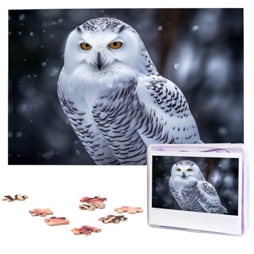 1000-teiliges Puzzle für Erwachsene, herausforderndes Puzzle für Spieleabende, Holzpuzzle, Arktische Eule, personalisiertes Holzpuzzle für Familie, Bilderpuzzle, fertige Größe 74,9 x 50 cm 1000-teiliges Puzzle für Erwachsene, herausforderndes Puzzle für Spieleabende, Holzpuzzle, Arktische Eule, personalisiertes Holzpuzzle für Familie, Bilderpuzzle, fertige Größe 74,9 x 50 cm von QMNKLET