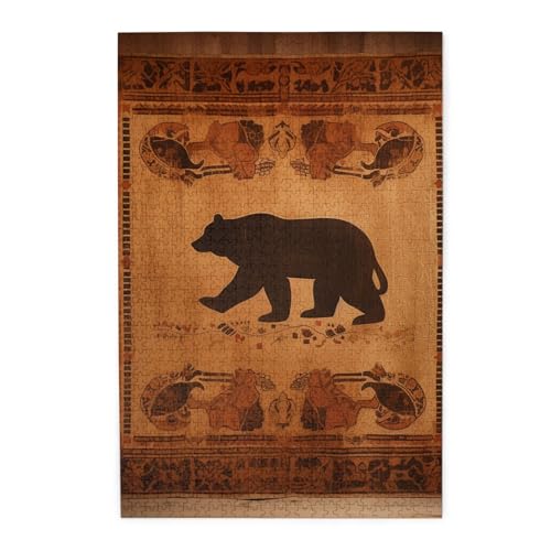 1000-teiliges Puzzle für Erwachsene, herausforderndes Puzzle für Spieleabende, Holzpuzzle, Bär, personalisierbares Holzpuzzle für Familie, Bilderpuzzle, fertige Größe 74,9 x 50 cm 1000-teiliges Puzzle für Erwachsene, herausforderndes Puzzle für Spieleabende, Holzpuzzle, Bär, personalisierbares Holzpuzzle für Familie, Bilderpuzzle, fertige Größe 74,9 x 50 cm von QMNKLET