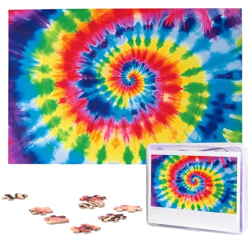 1000-teiliges Puzzle für Erwachsene, herausforderndes Puzzle für Spieleabende, Holzpuzzle, Batikfärbung, Regenbogen, personalisierbar, Holzpuzzle für Familie, Bildpuzzle, fertige Größe 74,9 x 50 cm 1000-teiliges Puzzle für Erwachsene, herausforderndes Puzzle für Spieleabende, Holzpuzzle, Batikfärbung, Regenbogen, personalisierbar, Holzpuzzle für Familie, Bildpuzzle, fertige Größe 74,9 x 50 cm von QMNKLET
