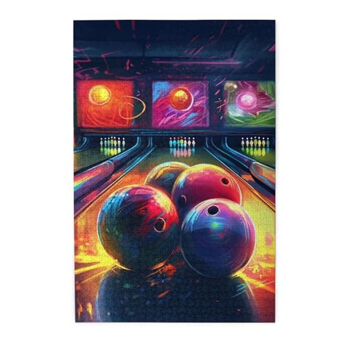 1000-teiliges Puzzle für Erwachsene, herausforderndes Puzzle für Spieleabende, Holzpuzzle, Bowlingkugeln, personalisiertes Holzpuzzle für Familie, Bilderpuzzle, fertige Größe 74,9 x 50 cm 1000-teiliges Puzzle für Erwachsene, herausforderndes Puzzle für Spieleabende, Holzpuzzle, Bowlingkugeln, personalisiertes Holzpuzzle für Familie, Bilderpuzzle, fertige Größe 74,9 x 50 cm von QMNKLET
