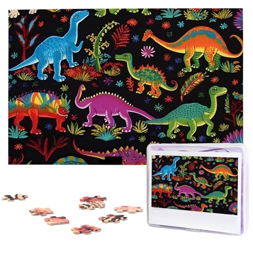 1000-teiliges Puzzle für Erwachsene, herausforderndes Puzzle für Spieleabende, Holzpuzzle, Cartoon-Dinosaurier, personalisiertes Holzpuzzle für Familie, Bilderpuzzle, fertige Größe 74,9 x 50 cm 1000-teiliges Puzzle für Erwachsene, herausforderndes Puzzle für Spieleabende, Holzpuzzle, Cartoon-Dinosaurier, personalisiertes Holzpuzzle für Familie, Bilderpuzzle, fertige Größe 74,9 x 50 cm von QMNKLET