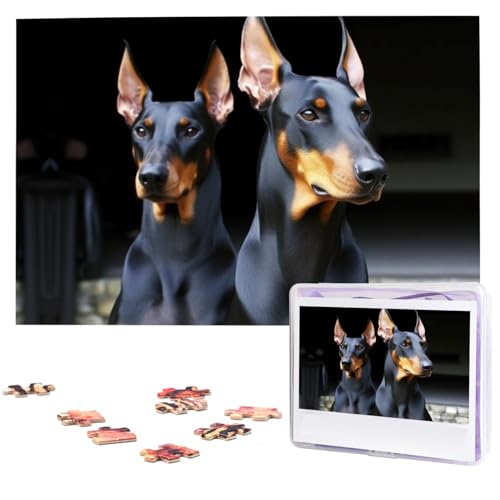 1000-teiliges Puzzle für Erwachsene, herausforderndes Puzzle für Spieleabende, Holzpuzzle, Dobermann, personalisierbar, Holzpuzzle für Familie, Bilderpuzzle, fertige Größe 74,9 x 50 cm 1000-teiliges Puzzle für Erwachsene, herausforderndes Puzzle für Spieleabende, Holzpuzzle, Dobermann, personalisierbar, Holzpuzzle für Familie, Bilderpuzzle, fertige Größe 74,9 x 50 cm von QMNKLET
