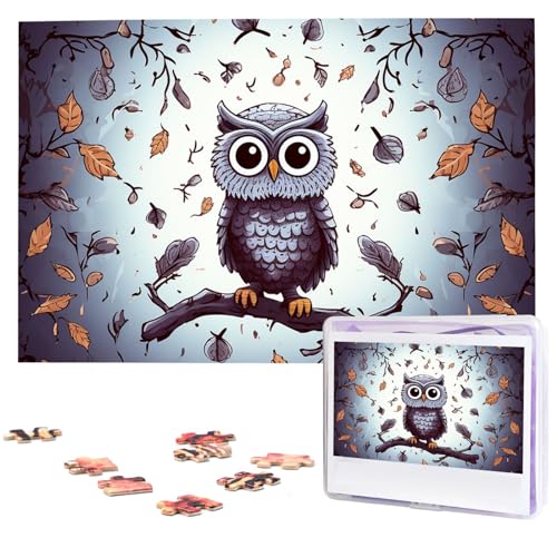 1000-teiliges Puzzle für Erwachsene, herausforderndes Puzzle für Spieleabende, Holzpuzzle, Eule, Baumzweige, personalisierbar, Holzpuzzle für Familie, Bilderpuzzle, fertige Größe 74,9 x 50 cm 1000-teiliges Puzzle für Erwachsene, herausforderndes Puzzle für Spieleabende, Holzpuzzle, Eule, Baumzweige, personalisierbar, Holzpuzzle für Familie, Bilderpuzzle, fertige Größe 74,9 x 50 cm von QMNKLET