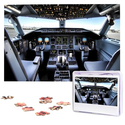1000-teiliges Puzzle für Erwachsene, herausforderndes Puzzle für Spieleabende, Holzpuzzle, Flugzeug-Cockpit, personalisierbar, Holzpuzzle für Familie, Bilderpuzzle, fertige Größe 74,9 x 50 cm 1000-teiliges Puzzle für Erwachsene, herausforderndes Puzzle für Spieleabende, Holzpuzzle, Flugzeug-Cockpit, personalisierbar, Holzpuzzle für Familie, Bilderpuzzle, fertige Größe 74,9 x 50 cm von QMNKLET