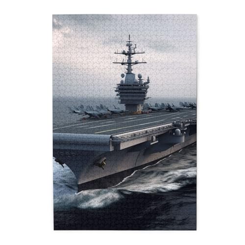 1000-teiliges Puzzle für Erwachsene, herausforderndes Puzzle für Spieleabende, Holzpuzzle, Flugzeugträger, personalisiertes Holzpuzzle für Familie, Bilderpuzzle, fertige Größe 74,9 x 50 cm 1000-teiliges Puzzle für Erwachsene, herausforderndes Puzzle für Spieleabende, Holzpuzzle, Flugzeugträger, personalisiertes Holzpuzzle für Familie, Bilderpuzzle, fertige Größe 74,9 x 50 cm von QMNKLET