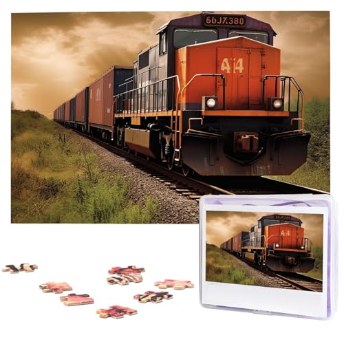 1000-teiliges Puzzle für Erwachsene, herausforderndes Puzzle für Spieleabende, Holzpuzzle, Güterzug, personalisiertes Holzpuzzle für Familie, Bilderpuzzle, fertige Größe 74,9 x 50 cm 1000-teiliges Puzzle für Erwachsene, herausforderndes Puzzle für Spieleabende, Holzpuzzle, Güterzug, personalisiertes Holzpuzzle für Familie, Bilderpuzzle, fertige Größe 74,9 x 50 cm von QMNKLET