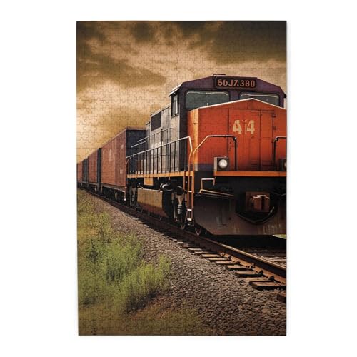1000-teiliges Puzzle für Erwachsene, herausforderndes Puzzle für Spieleabende, Holzpuzzle, Güterzug, personalisiertes Holzpuzzle für Familie, Bilderpuzzle, fertige Größe 74,9 x 50 cm 1000-teiliges Puzzle für Erwachsene, herausforderndes Puzzle für Spieleabende, Holzpuzzle, Güterzug, personalisiertes Holzpuzzle für Familie, Bilderpuzzle, fertige Größe 74,9 x 50 cm von QMNKLET