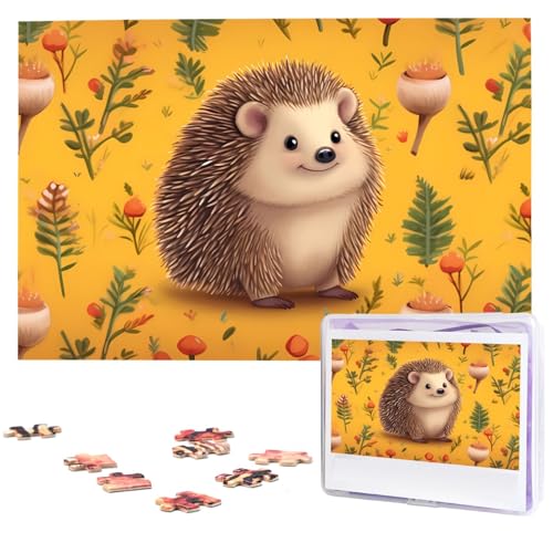 1000-teiliges Puzzle für Erwachsene, herausforderndes Puzzle für Spieleabende, Holzpuzzle, Igel, personalisierbar, Holzpuzzle für Familie, Bilderpuzzle, fertige Größe 74,9 x 50 cm 1000-teiliges Puzzle für Erwachsene, herausforderndes Puzzle für Spieleabende, Holzpuzzle, Igel, personalisierbar, Holzpuzzle für Familie, Bilderpuzzle, fertige Größe 74,9 x 50 cm von QMNKLET