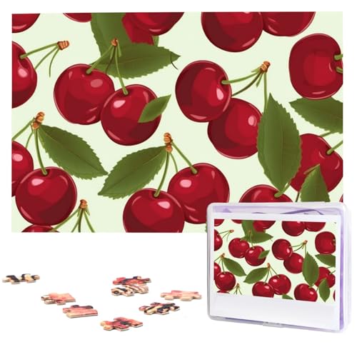 1000-teiliges Puzzle für Erwachsene, herausforderndes Puzzle für Spieleabende, Holzpuzzle, Kirschfrucht, personalisiertes Holzpuzzle für Familie, Bilderpuzzle, fertige Größe 74,9 x 50 cm 1000-teiliges Puzzle für Erwachsene, herausforderndes Puzzle für Spieleabende, Holzpuzzle, Kirschfrucht, personalisiertes Holzpuzzle für Familie, Bilderpuzzle, fertige Größe 74,9 x 50 cm von QMNKLET