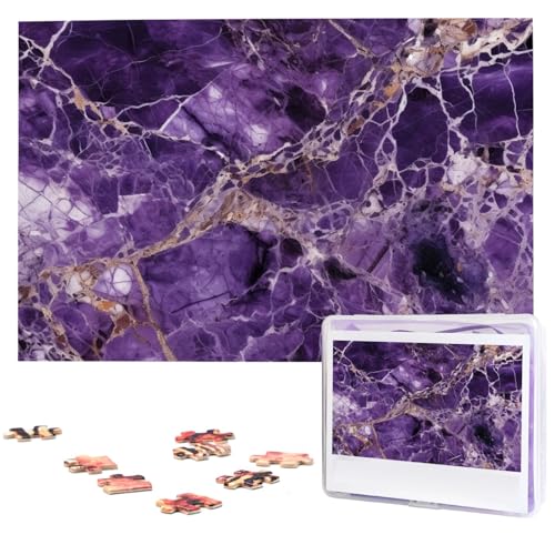 1000-teiliges Puzzle für Erwachsene, herausforderndes Puzzle für Spieleabende, Holzpuzzle, Marmor, lila, personalisierbar, individuelles Holzpuzzle für Familie, Bilderpuzzle, fertige Größe 74,9 x 50 1000-teiliges Puzzle für Erwachsene, herausforderndes Puzzle für Spieleabende, Holzpuzzle, Marmor, lila, personalisierbar, individuelles Holzpuzzle für Familie, Bilderpuzzle, fertige Größe 74,9 x 50 von QMNKLET