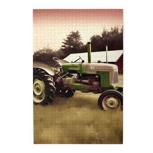1000-teiliges Puzzle für Erwachsene, herausforderndes Puzzle für Spieleabende, Holzpuzzle, Motiv: alter Traktor, Foto, Bauernhof, personalisierbar, Holzpuzzle für Familie, Bilderpuzzle, fertige Größe 1000-teiliges Puzzle für Erwachsene, herausforderndes Puzzle für Spieleabende, Holzpuzzle, Motiv: alter Traktor, Foto, Bauernhof, personalisierbar, Holzpuzzle für Familie, Bilderpuzzle, fertige Größe von QMNKLET