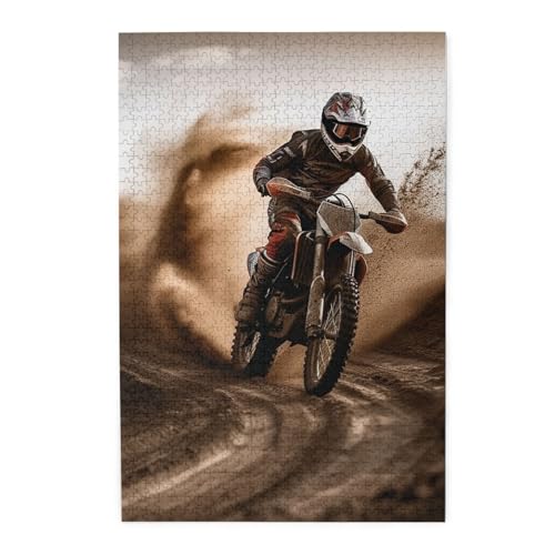 1000-teiliges Puzzle für Erwachsene, herausforderndes Puzzle für Spieleabende, Holzpuzzle, Motocross, personalisierbar, Holzpuzzle für Familie, Bilderpuzzle, fertige Größe 74,9 x 50 cm 1000-teiliges Puzzle für Erwachsene, herausforderndes Puzzle für Spieleabende, Holzpuzzle, Motocross, personalisierbar, Holzpuzzle für Familie, Bilderpuzzle, fertige Größe 74,9 x 50 cm von QMNKLET