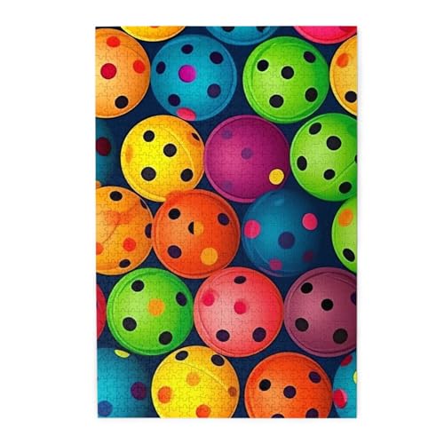 1000-teiliges Puzzle für Erwachsene, herausforderndes Puzzle für Spieleabende, Holzpuzzle, Pickleball-Bälle, Farbmuster, personalisiertes Holzpuzzle für Familie, Bilderpuzzle, fertige Größe 74,9 x 50 1000-teiliges Puzzle für Erwachsene, herausforderndes Puzzle für Spieleabende, Holzpuzzle, Pickleball-Bälle, Farbmuster, personalisiertes Holzpuzzle für Familie, Bilderpuzzle, fertige Größe 74,9 x 50 von QMNKLET