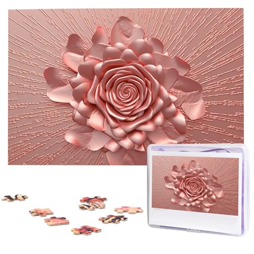1000-teiliges Puzzle für Erwachsene, herausforderndes Puzzle für Spieleabende, Holzpuzzle, Roségold, Rosa, personalisiertes Holzpuzzle für Familie, Bilderpuzzle, fertige Größe 74,9 x 50 cm 1000-teiliges Puzzle für Erwachsene, herausforderndes Puzzle für Spieleabende, Holzpuzzle, Roségold, Rosa, personalisiertes Holzpuzzle für Familie, Bilderpuzzle, fertige Größe 74,9 x 50 cm von QMNKLET